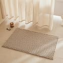 TYUU Waffle Bath Mat, Boho Bathroom Rugs Non Slip, 36x24 Beige