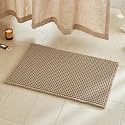 TYUU Waffle Bath Mat, Boho Bathroom Rugs Non Slip Washable, 30x20 Khaki