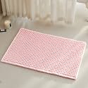 TYUU Waffle Bath Mat, Cute Bathroom Rugs Non Slip, 30x20 Light Peachy Pink