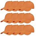 TZ Promise 12 Pack Wholesale Unisex Plain Solid Color Adjustable Baseball Caps Hats