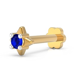 u are 925 sterling silver 18k gold plated radiant star nose pin for women and girls  with certificate of authenticity and 925 stamp