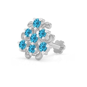 u are 925 sterling silver 18k gold plated trinity heart nose pin for women and girls  with certificate of authenticity and 925 stamp