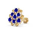 U ARE 925 Sterling Silver 18K Gold Plated Trinity Heart Nose Pin for Women and Girls | With Certificate of Authenticity and 925 Stamp