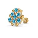 U ARE 925 Sterling Silver 18K Gold Plated Trinity Heart Nose Pin for Women and Girls | With Certificate of Authenticity and 925 Stamp