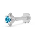 U ARE 925 Sterling Silver 18K Gold Plated Radiant Star Nose Pin for Women and Girls | With Certificate of Authenticity and 925 Stamp