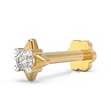 U ARE 925 Sterling Silver 18K Gold Plated Radiant Star Nose Pin for Women and Girls | With Certificate of Authenticity and 925 Stamp
