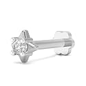 U ARE 925 Sterling Silver 18K Gold Plated Radiant Star Nose Pin for Women and Girls | With Certificate of Authenticity and 925 Stamp