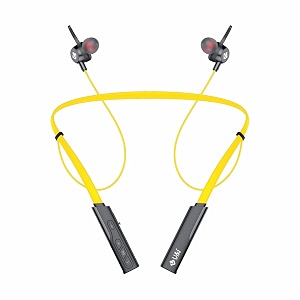 uampi melody 48 hrs battery backup bluetooth neckband with sound equalizer quick charge and media control yellow