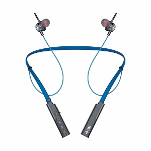 uampi melody 48 hrs battery backup bluetooth neckband with sound equalizer quick charge and media control dark blue