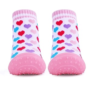 u-grow baby anti-skid breathable soft socks shoes pink