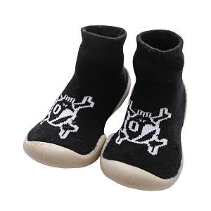 u-grow baby anti-skid insole-142cm breathable soft socks shoes black amp white euro size24