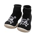u-grow Baby Anti-Skid (Insole-14.2cm) Breathable Soft Socks Shoes Black &amp; White Euro Size(24)