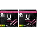 U by Kotex Click Compact Multipack Tampons, Regular/Super Absorbency, Unscented, 45 Count (Pack of 2)