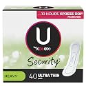 U by Kotex Security Ultra Thin Pads, Long, Unscented, 40 ct (packaging may vary)
