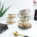 U.P.C. Pack of 12 Ceramic Cup Set