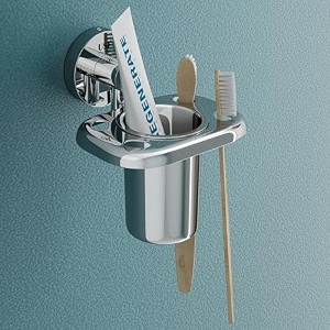 usf 304 stainless steel bathroom tumbler holder wall mount tumbler stand for toothbrush storage with space saving design smooth edge finishing 25 years warranty chrome finish pack of 1