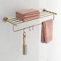 USF 24 Inch Round Towel Rack for Bathroom, 304 Stainless Steel Wall Mounted Towel Holder, Space Efficient Organizer, Antique Finish, 25 Years Warranty, Pack of 1 - Puma