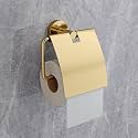 USF 304 Stainless Steel Toilet Paper Holder, PVD Gold Finish Tissue Roll Holder, Wall Mounted Toilet Tissue Holder for Bathroom, Corrosion Resistant, 25 Years Warranty - Puma