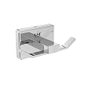 USF Double Hook for Bathroom Wall, Multipurpose Hanger for Towel, Clothes and Accessories with Sleek Finish, Smooth Edge Protection, 25 Years Warranty (Chrome Finish, Pack of 1) - Lance