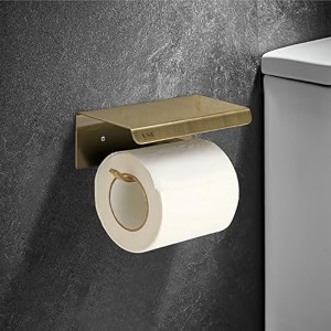 usf toilet tissue roll holder for bathroom 304 stainless steel bathroom paper holder square design wall mounted utility rack antique finish 3 years warranty  pack of 3
