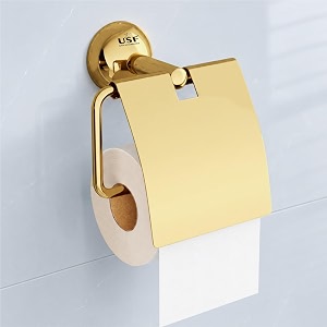 usf toilet tissue roll holder for bathroom accessories 304 stainless steel paper roll holder for wash area wall mounted bathroom utility holder gold finish 25 years warranty - torin