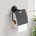 USF Black Finish Toilet Roll Holder | 304 Stainless Steel Body | Tissue Paper Rack | Wall Mounted Design | Corrosion Resistant Build | Bathroom Essentials | 25 Years Warranty – Torin