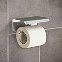 USF Bath Accessories 2 Piece Toilet Paper Roll Holder for Bathroom, 304 Stainless Steel Toilet Paper Holder in Bathroom, Toilet Tissue Roll Holder for Bathroom, Bathroom Accessories(Chrome, Square)