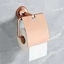 USF Bathroom Toilet Paper Holder, 304 Stainless Steel Tissue Roll Holder for Restroom Use, Wall Mounted Bathroom Accessory, Modern Bath Utility Rack, Rose Gold Finish – Torin