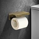 USF Bathroom Toilet Tissue Holder, 304 Stainless Steel Paper Roll Holder for Restroom, Square Wall Mounted Utility Rack, Antique Finish, 3 Years Warranty – Pack of 4