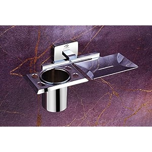 usf bath accessories toothbrush holder with soap dish 304 stainless steel wall mounted tumbler rack and soap tray brush caddy bathroom essentialschrome lance 1 piece