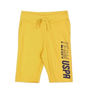 us polo assn regular fit boys shorts - mid rise waist brand printed bottom wear for kids