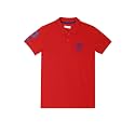 U.S. Polo Assn. Regular Fit Boys Polo T-Shirts - Breathable Cotton Fabric, Ribbed Collar with Short Sleeves T Shirt for Kids Boys