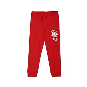 us polo assn knitted cotton joggers for boys - mid rise regular fit brand printed joggers for kids