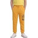 U.S. Polo ASSN. Knitted Cotton Joggers for Boys - Mid Rise, Regular Fit, Brand Printed Joggers for Kids