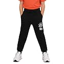 U.S. Polo ASSN. Knitted Cotton Joggers for Boys - Mid Rise, Regular Fit, Brand Printed Joggers for Kids