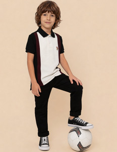 U.S. POLO ASSN. Boys Colorblock Pure Cotton