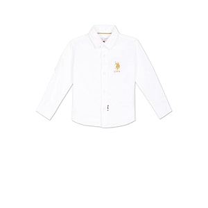 us polo assn boys cotton solid regular fit shirt