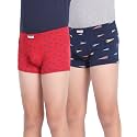 U.S. Polo ASSN. Boys Mid Rise Cotton Spandex OKT01 Trunks (Pack of 2)