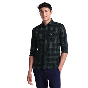 U.S. Polo ASSN. Checked Tailored Fit Shirt