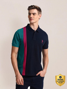 U.S. POLO ASSN. Colorblock Men Polo Neck