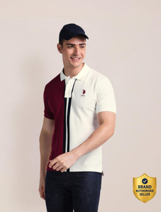 U.S. POLO ASSN. Colorblock Men Polo Neck