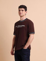 U.S. Polo Assn. Denim Co. Men Graphic Print Crew Neck Pure Cotton Red T-Shirt