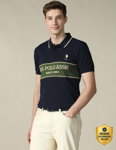 U.S. POLO ASSN. Embroidered Men Polo Neck