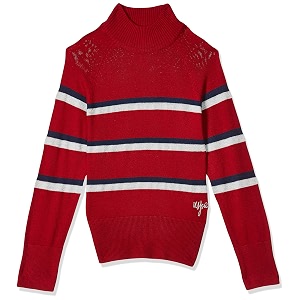 us polo assn cotton girls turtle neck cardigan