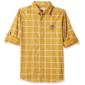 us polo assn boys regular fit checkered cotton shirt