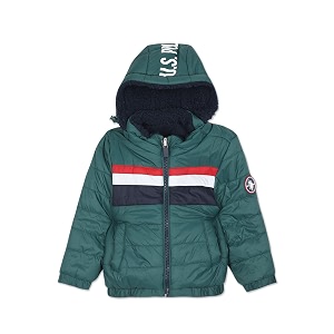 us polo assn kids regular fit polyester hooded jackets