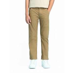 us polo assn kids trousers for boys - cotton stretch fabric mid-rise waist twill weave casual trousers for boys