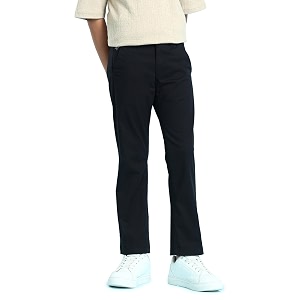 us polo assn kids trousers for boys - cotton stretch fabric mid-rise waist twill weave casual trousers for boys