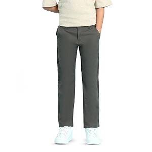us polo assn kids trousers for boys - cotton stretch fabric mid-rise waist twill weave casual trousers for boys