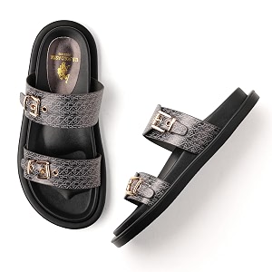 U.S. POLO ASSN. Maria Black Footbed Flats